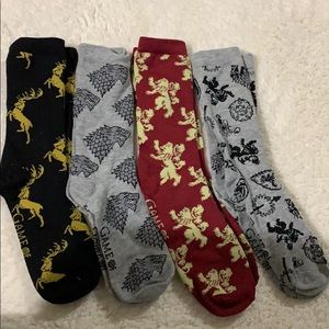 Game of Thrones lot of 4 pairs of socks